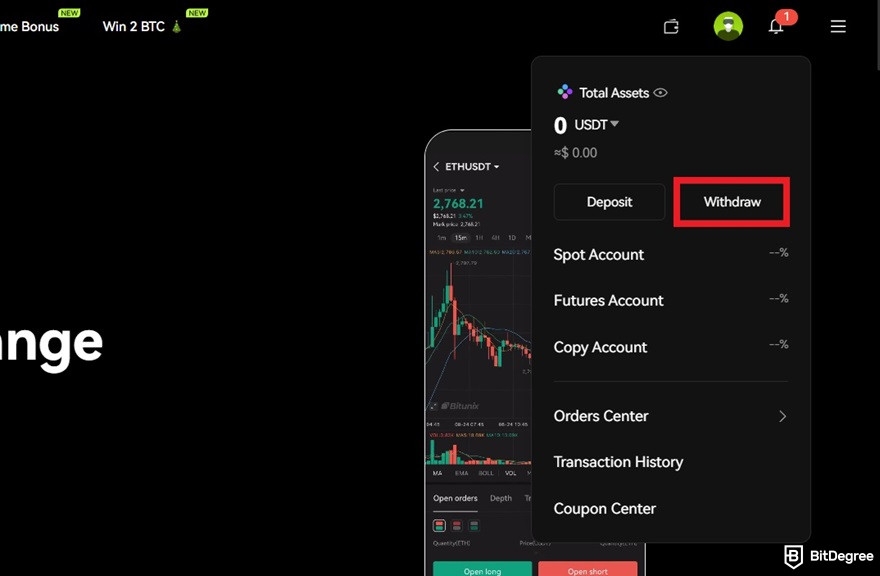 680cf9e872d8866b33c8370f_bitunix-review-withdraw-button Bitunix review: withdrawing on Bitunix.