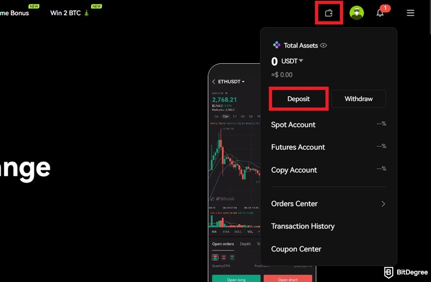 680cf9e8fe670f20249e3ccf_bitunix-review-deposit-button Bitunix review: depositing your funds to Bitunix.